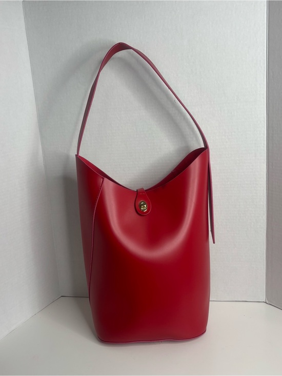 Estee Lauder Handbags - Estee Lauder Red Bucket Shoulder Bag